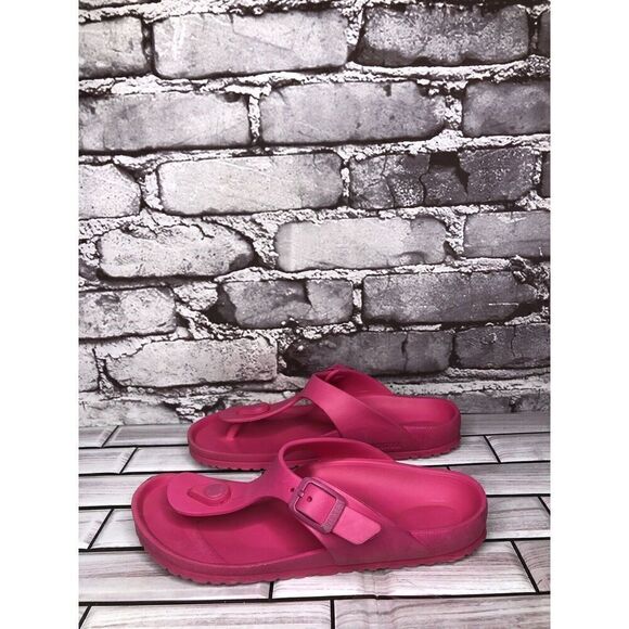 Birkenstock Gizeh Eva Pink Foam Thong Flip Flop Girls Youth Size 3M US/33EU - Picture 10 of 16